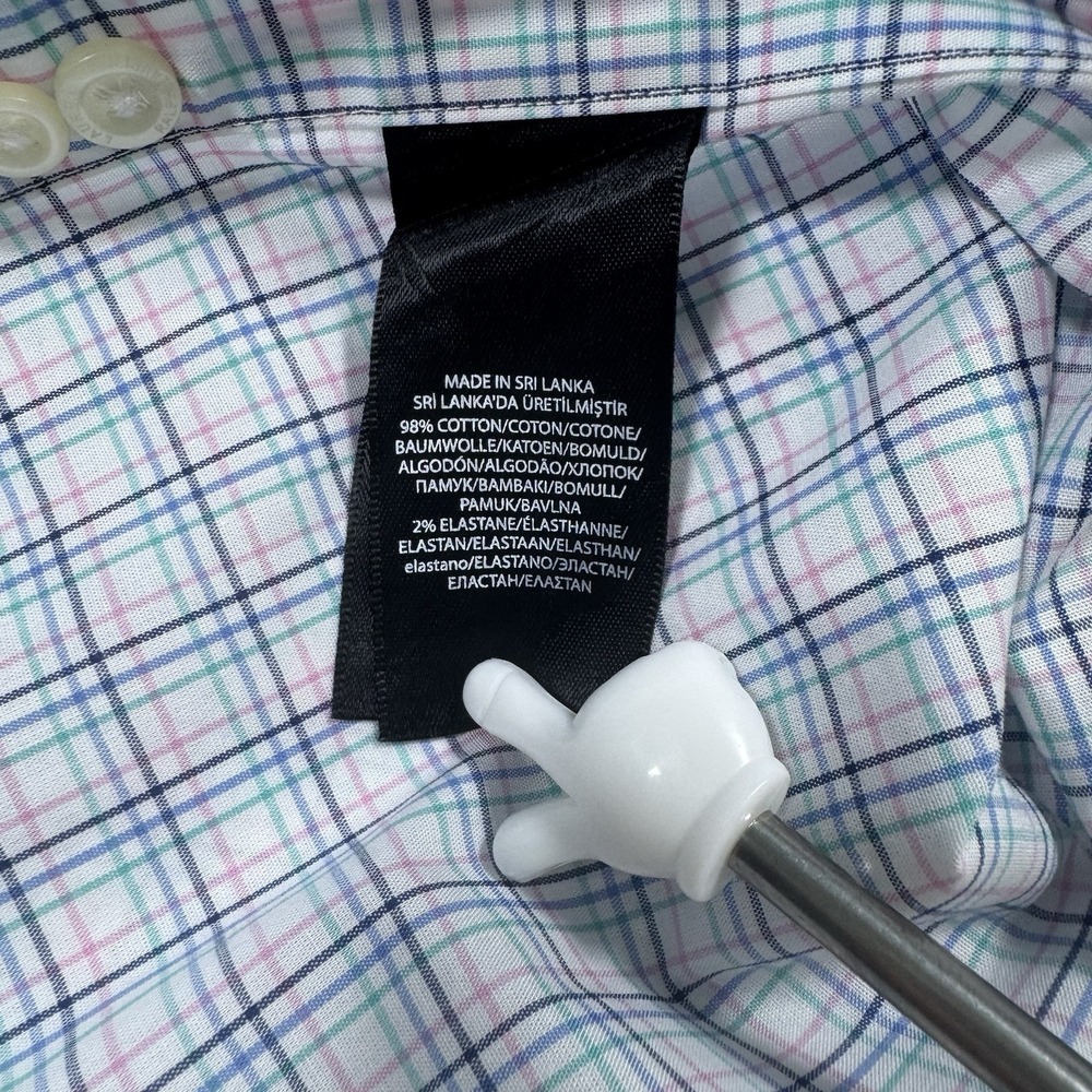 Lauren Ralph Lauren Shirt Men's 17.5 36/37 Slim Fit Stretch Non Iron Long Sleeve - Picture 7 of 7